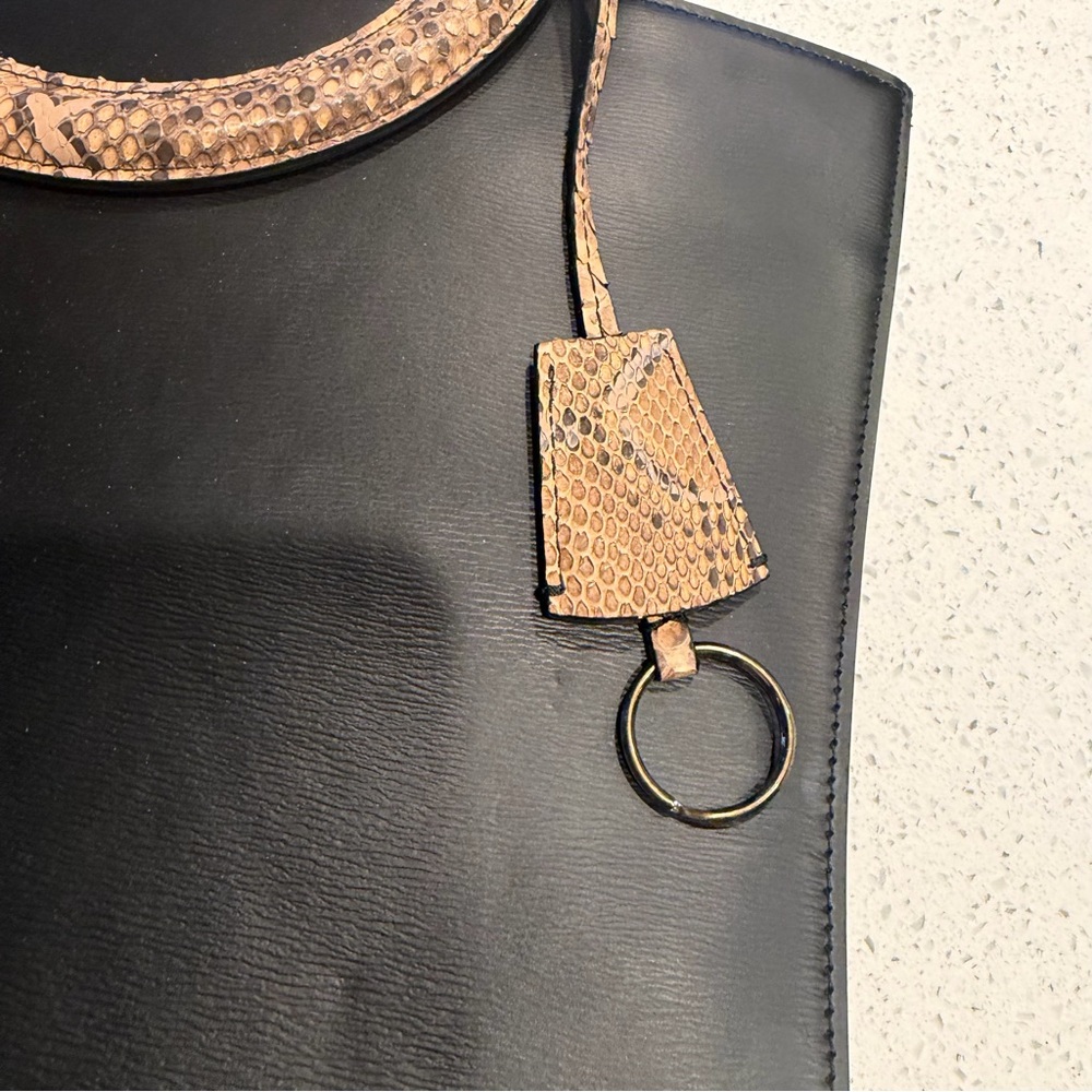 Roberto Cavalli Black And Brown Python Snake - image 4